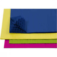 Honeycomb paper, sheet 28x17.8 cm, 8 mixed sheets, asstd colours [HOB-20497]