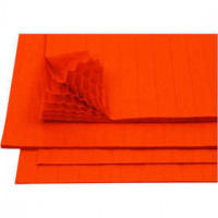 Honeycomb paper, sheet 28x17.8 cm, 8 sheets, orange [HOB-20499]