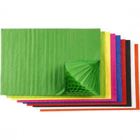 Honeycomb paper, sheet 28x17.8 cm, 48 mixed sheets [HOB-20505]