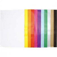 Glazed Paper, sheet 32x48 cm, 80 g, 11x25 sheets, asstd. colours [HOB-20852]
