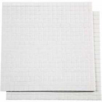 3D Foam Pads, size 5x5 mm, thickness 1 mm, 2 sheets, white [HOB-24638]