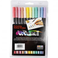 Le Plume II Pens, 12 pcs, pastel colours [HOB-25084]