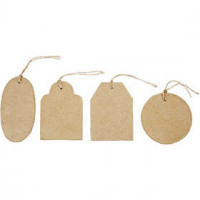 Manila Tags, H: 7.5+9 cm, 8 pcs [HOB-267103]