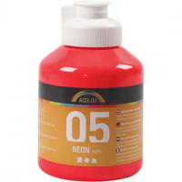 A-Color Acrylic Paint, 500 ml, neon red [HOB-32616]