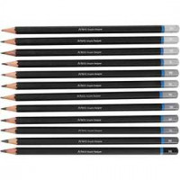 Drawing Pencils, L: 19 cm, 2H-9B, 12 pcs [HOB-34434]