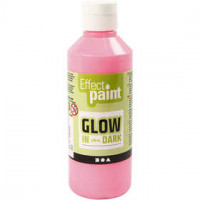 Glow in the Dark Paint, 250 ml, fluorescent light red [HOB-34934]
