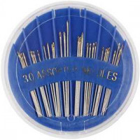 Sewing Needles, L: 35-45 mm, size 3-7, 30 pcs [HOB-41102]