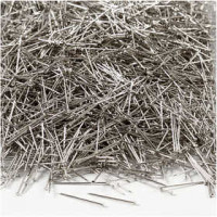 Straight Pins, L: 18 mm, thickness 0.6 mm, 500 g, silver [HOB-41112]