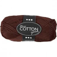 Mercerized Cotton Yarn, L: 165 m, 6S/4, 50 g, brown [HOB-421230]