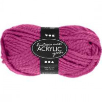 Fantasia Acrylic Yarn, L: 35 m, maxi, 50 g, cyclamen [HOB-421873]