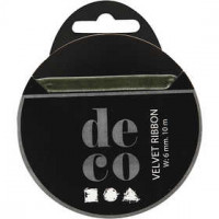 Velvet Ribbon, W: 6 mm, 10 m, dark green [HOB-51302]