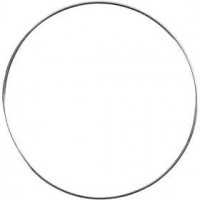 Metal Wire Ring, D: 7 cm, thickness 1.5 mm, 10 pcs, silver [HOB-52343]