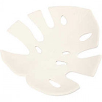 Terracotta Dish, size 21.6x20.3 cm, H: 3 cm, 1 pc, white [HOB-55507]