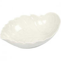 Ceramic Bowl, size 16x12 cm, H: 4 cm, 1 pc, white [HOB-55512]
