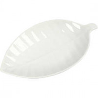 Ceramic Dish, size 24x14 cm, H: 3 cm, 1 pc, white [HOB-55514]