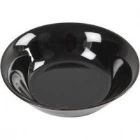 Bowl, D: 16.5 cm, H: 4.5 cm, 6 pcs, black [HOB-55591]