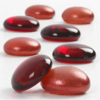 Glass Deco, D: 18-20 mm, thickness 8 mm, 370 g, red [HOB-591003]