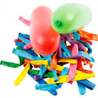 Long Balloons, L: 51+58 cm, 100 pcs, asstd colours [HOB-59102]
