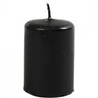 Candles, D: 40 mm, H: 60 mm, 12 pcs, black [HOB-596002]