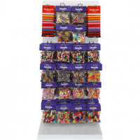 Plastic Beads, 120 sales units, asstd colours [HOB-69981]