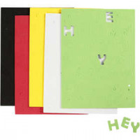 EVA Foam Letters & Numbers, size 2-2.3 cm, thickness 2 mm, 5 sheets, asstd. colours [HOB-769014]
