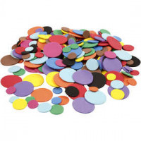 EVA Foam Circles, D: 12+20+32 mm, 300 mixed, asstd colours [HOB-790061]
