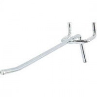 Single prong pegboard hook, L: 100 mm, thickness 3 mm, 20 pcs [HOB-93037]