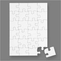 Jigsaw Puzzle, A5 15x21 cm, 16 pcs, white [HOB-95194]