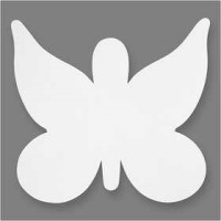 Butterflies, H: 23 cm, W: 25 cm, 16 pcs, white [HOB-95195]
