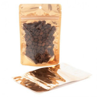 Stand Up Pouches Transparent/Orange 10.2x6x15.2cm | 57 grams (100 pieces) [ZBGB2PC]
