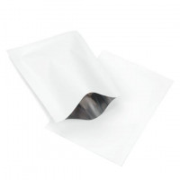 Plastic Bags White 9x9.5cm Tamper-proof Heat sealable (100 pieces) [CRB2W]