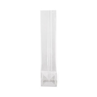 Block Bottom Bags Clear 8.9x5.7x30.5cm with paper insert (100 pieces) [FGPBH16]