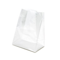 Block Bottom Bags Clear 10.2x10.2x22.9cm with paper insert (100 pieces) [FGPBH7]