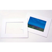 Mount Board Double thick White/White Core 27x34.6cm Window - Outer size 40.6x50.8cm (10 pieces) [MT20003]