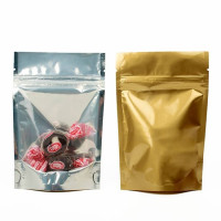 Stand Up Pouches Transparent/Gold 17.8x9.8x25.2cm | 283 grams (100 pieces) [ZBGG69]