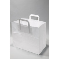 Shopping Bag Bleached Kraft 70 g/qm 26x17x26 cm (50 pcs) [PADW7017]