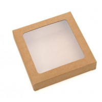 Kraft Gift Boxes with Window 10.5x2.2x10.5cm (25 pieces) [WKRG245]